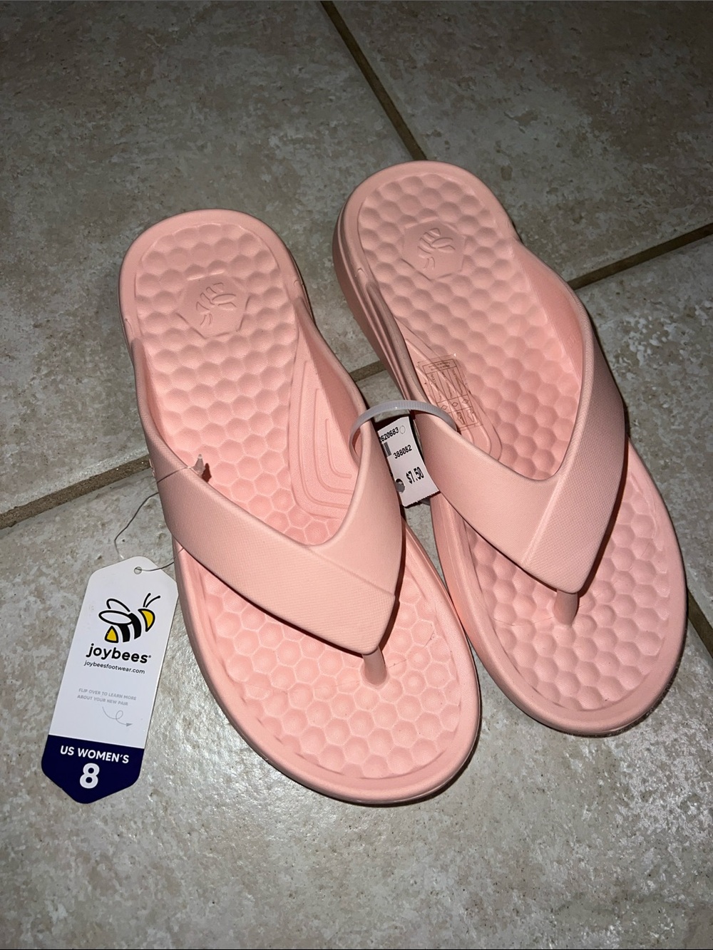 Joybees Women's Flip Flop-solid pale pink